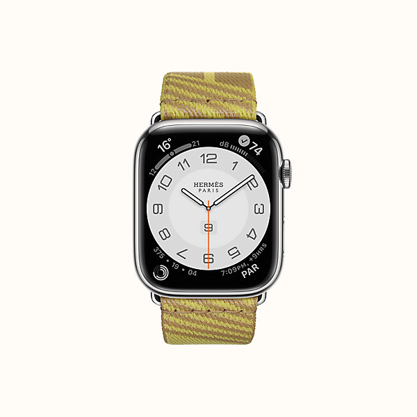 Band Apple Watch Hermes Single Tour 45 mm Jumping | Hermès USA